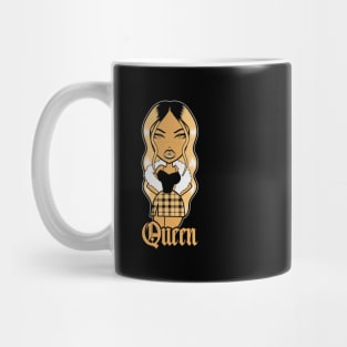 Queen Doll girl Brown-Out v1 Mug